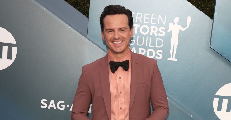 Andrew Scott wears dusty pink suit on red carpet