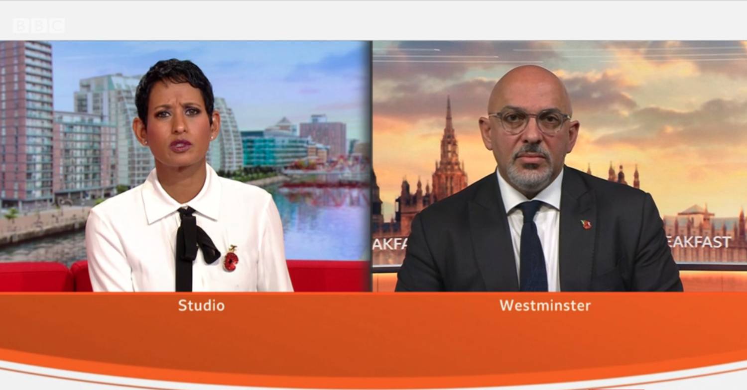 Naga Munchetty and Nadhim Zahawi