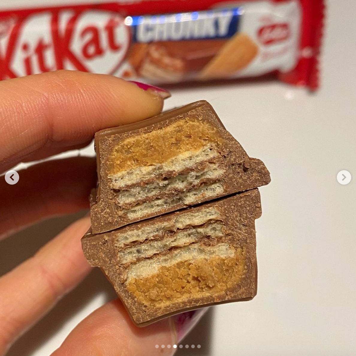 inside a new KitKat chunky biscoff bar