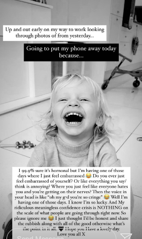 Stacey Solomon posted on social media 