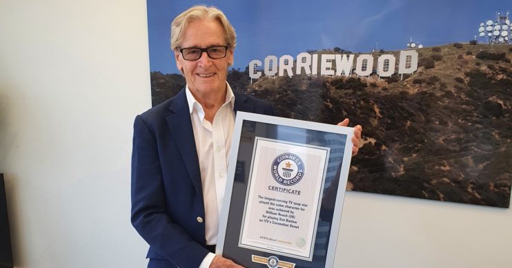 WILLIAM Roache with Guinness World of Records certificate