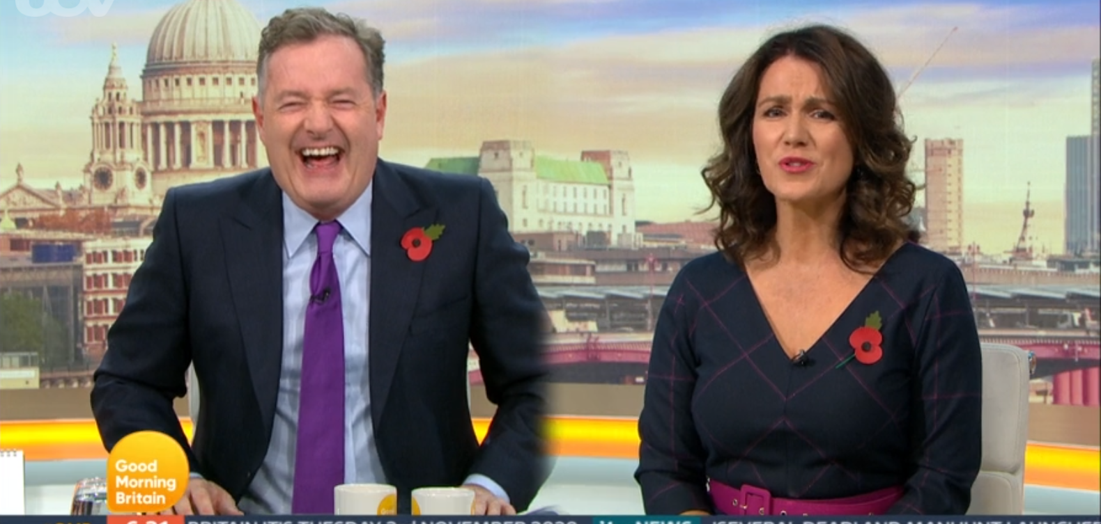 Piers Morgan and Susanna Reid on GMB