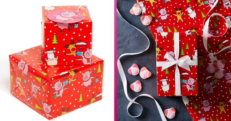 Percy pig wrapping paper
