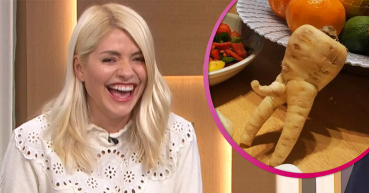 Holly Willoughby and Phillip Schofield laugh at rude vegetables on This Morning