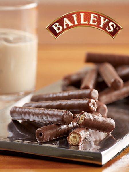 Baileys new chocolate twists with a glass of baileys