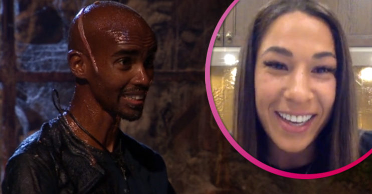 Mo farah on I'm A Celebrity / wife