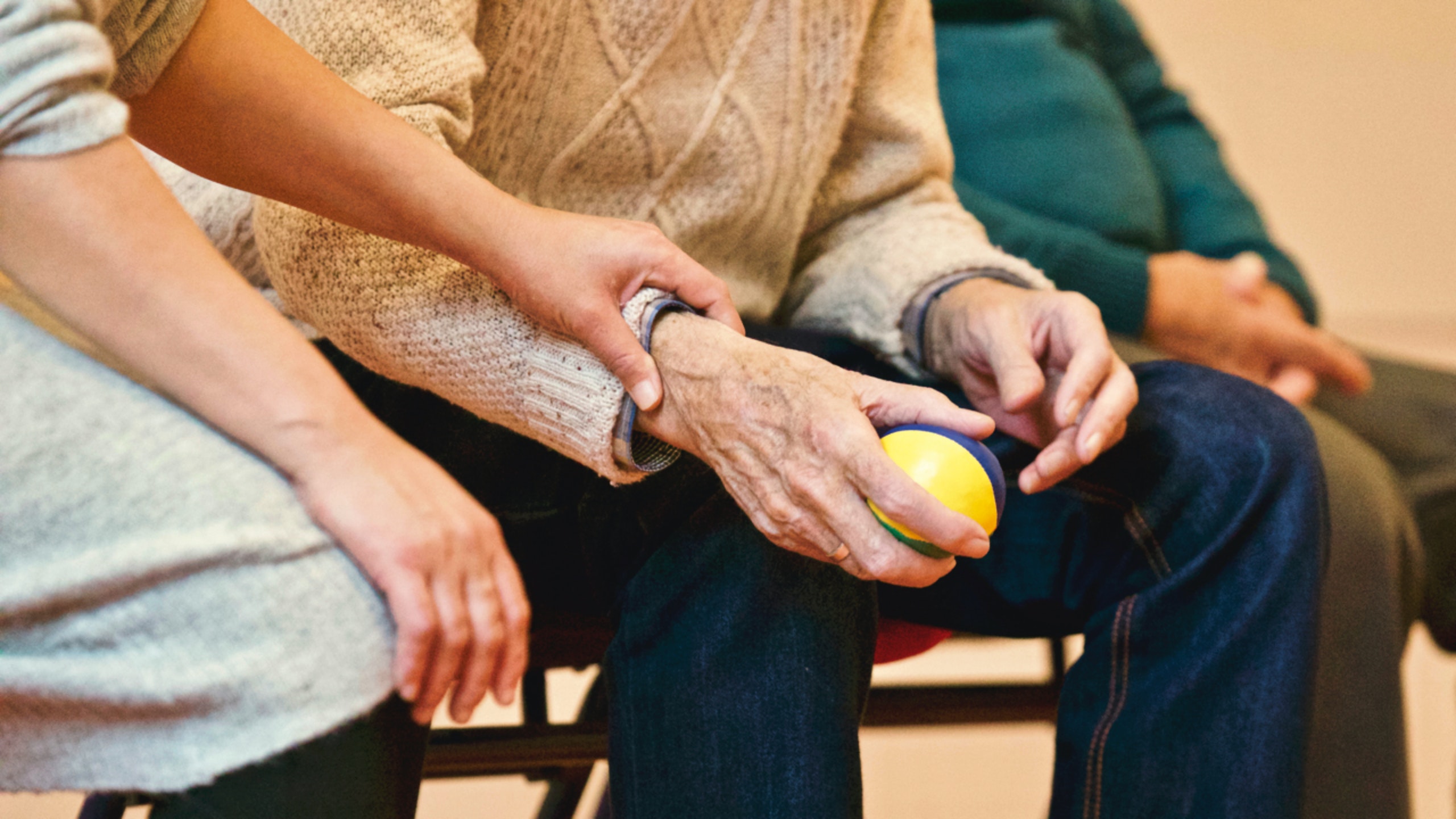 elderly person in a care home