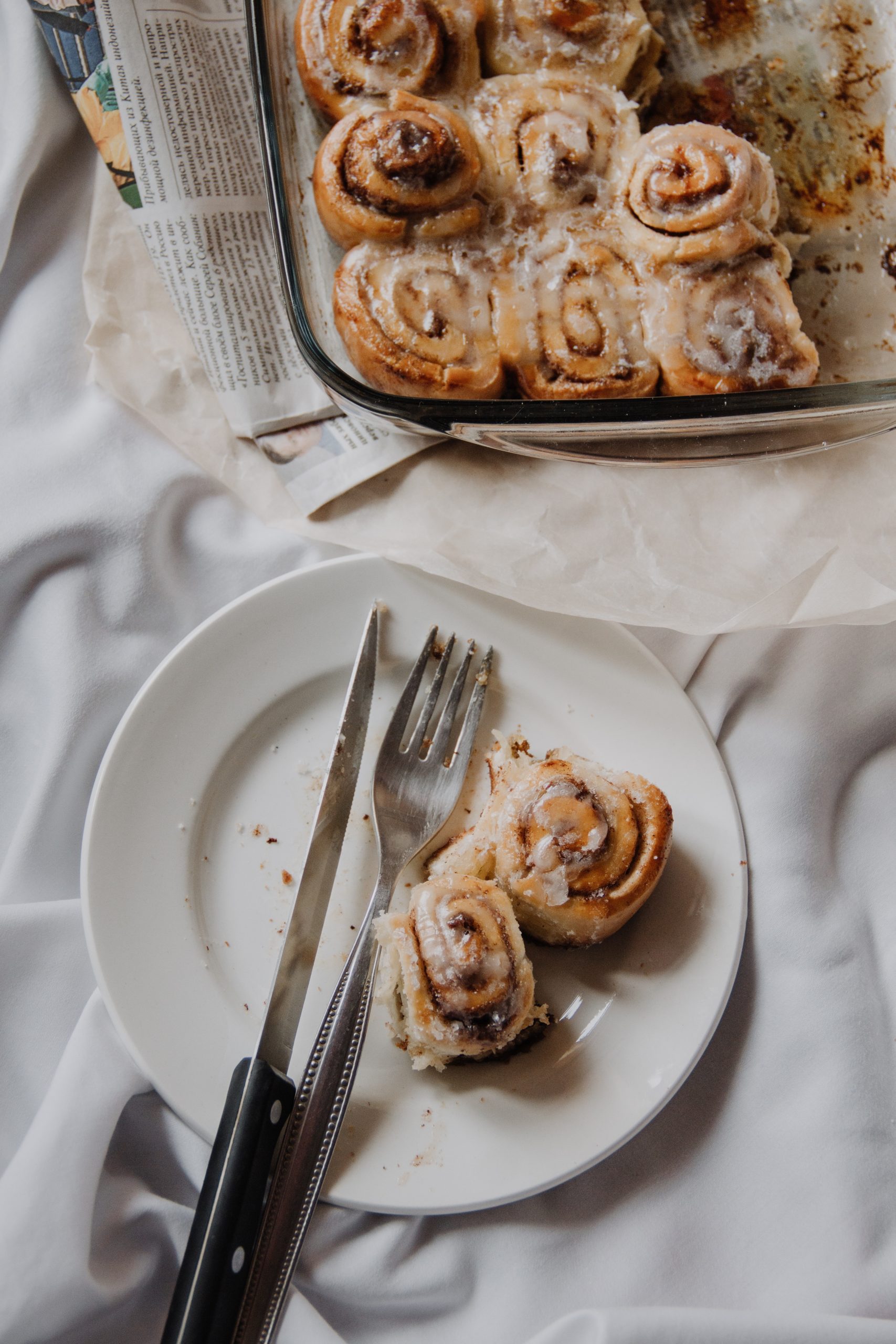 cinnamon buns on a plate