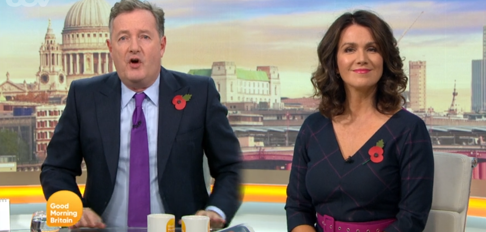 Piers Morgan and Susanna Reid on GMB