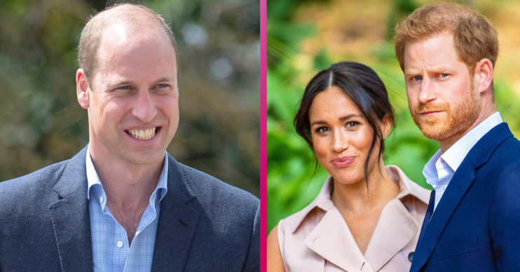 Prince William with Meghan Markle and Prince Harry