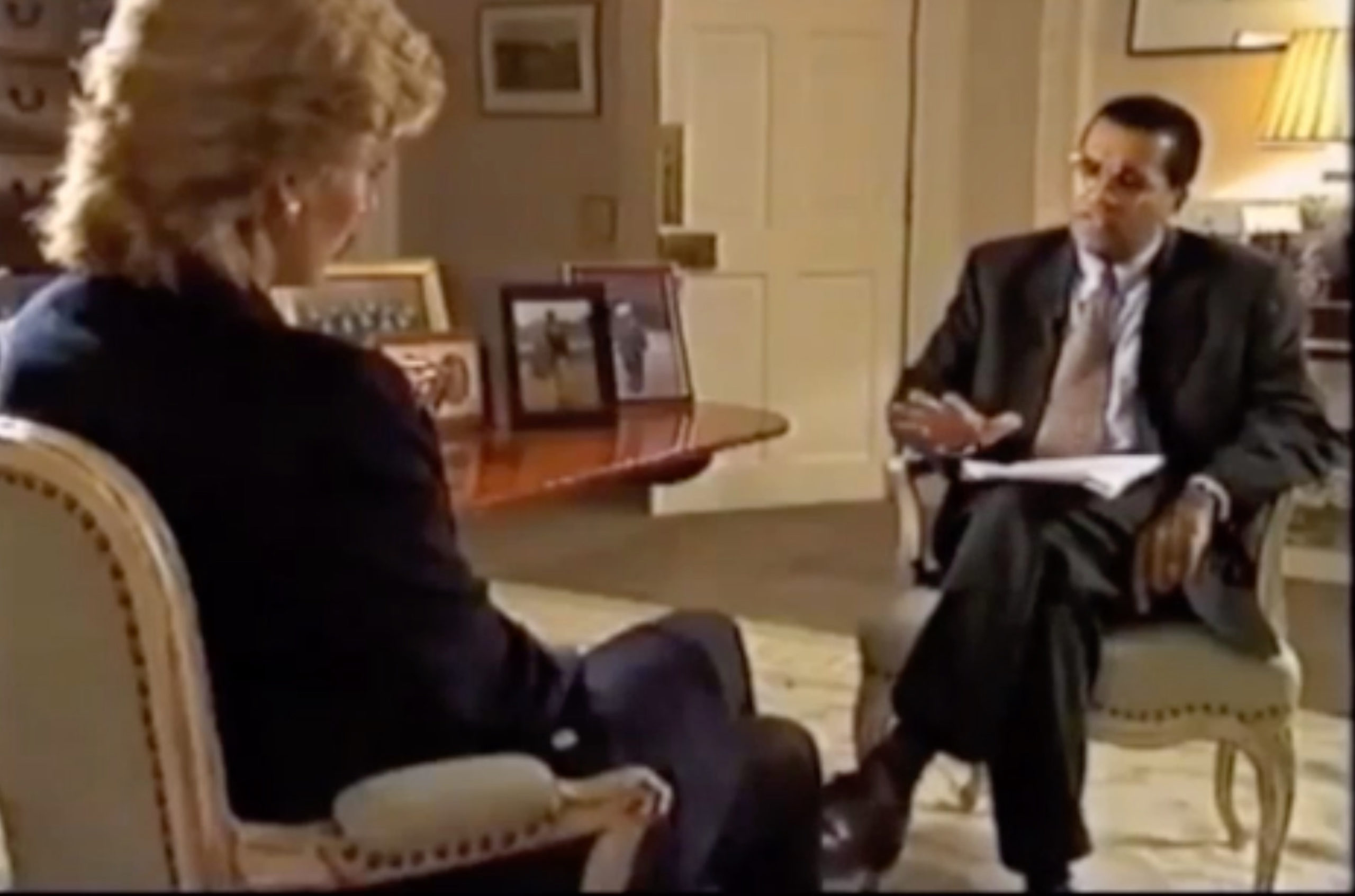 Princess Diana and Martin Bashir during the Panorama interview