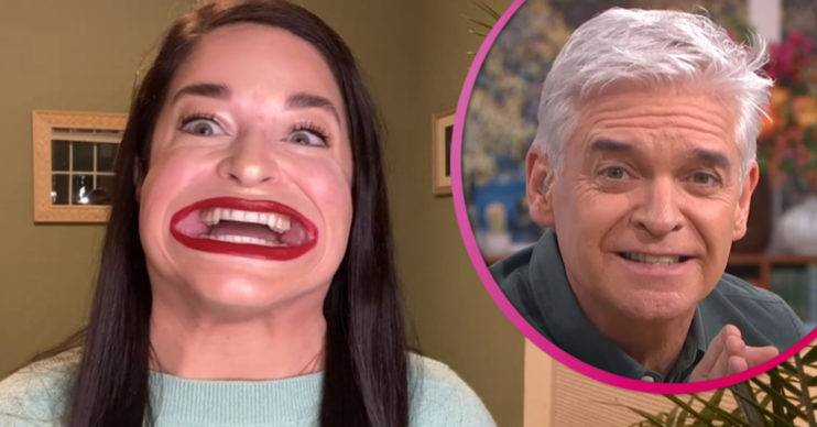 This Morning woman with huge mouth