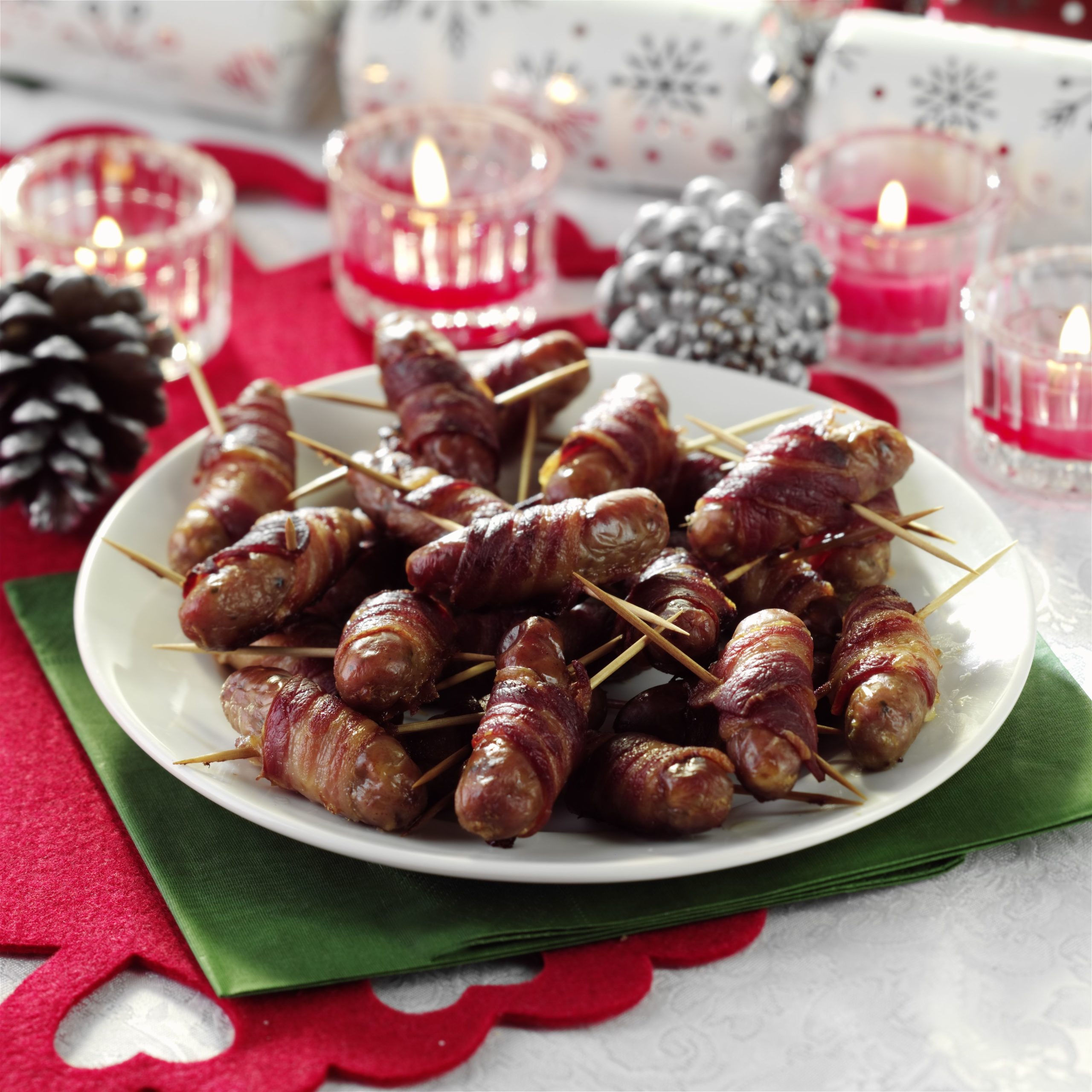 pigs in blankets on a plate