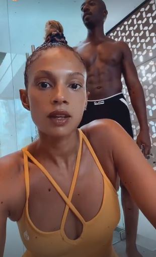 Alesha Dixon and her husband on Instagram