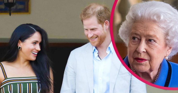 the queen prince harry meghan markle