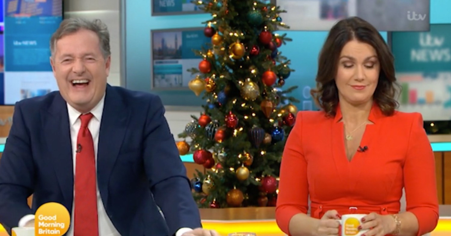 Piers laughing at Pete and Sophie 