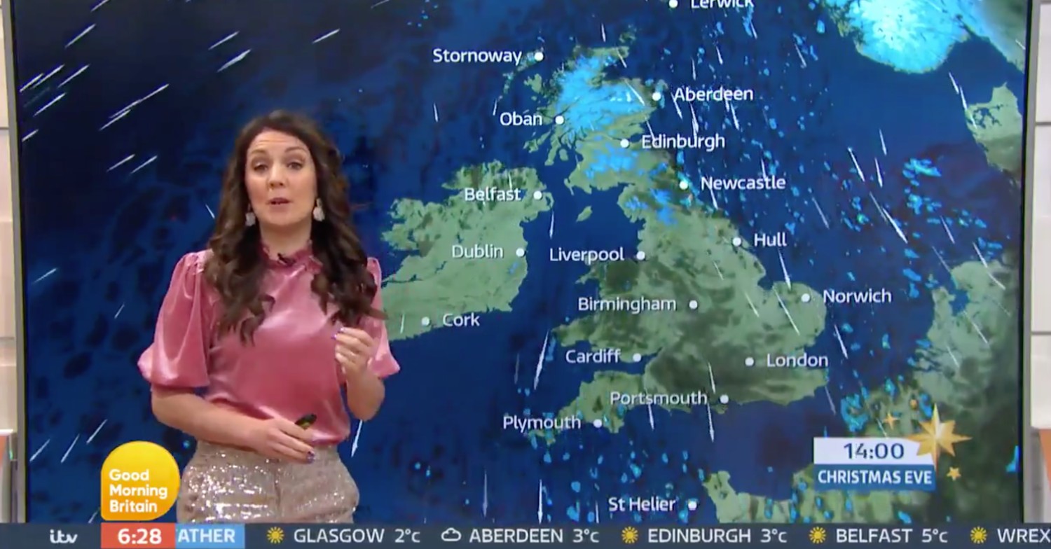 GMB Laura Tobin presenting the weather