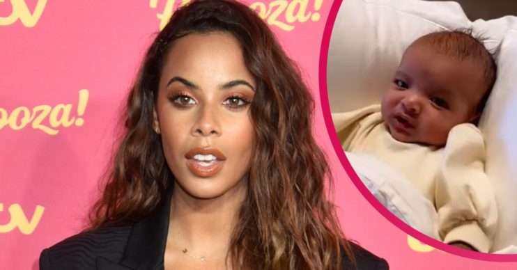 Rochelle Humes and baby Blake