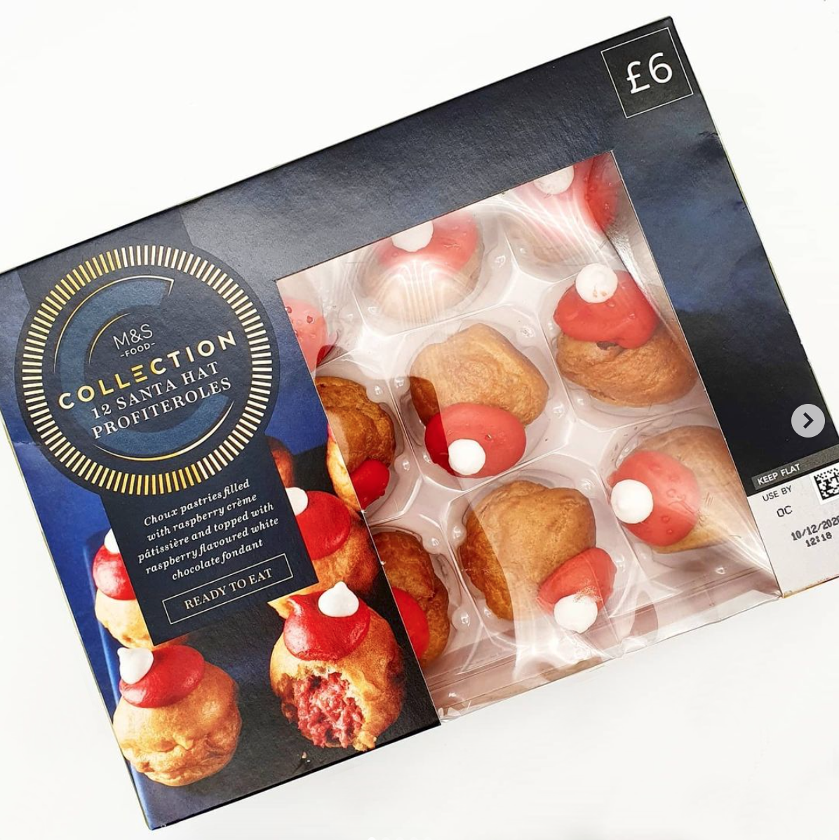 M&S santa hat profiteroles