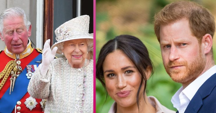 the queen and prince charles meghan markle prince harry