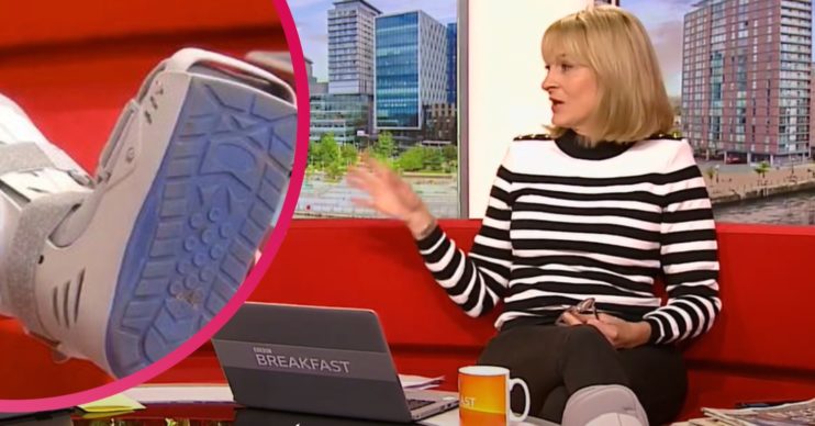 what has louise minchin done to her foot