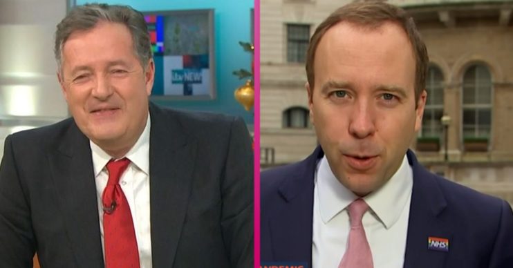 Piers Morgan and Matt Hancock on GMB