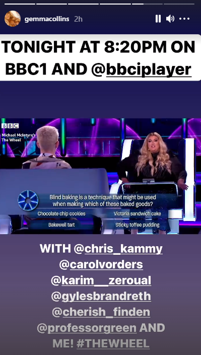 Gemma Collins on The Wheel