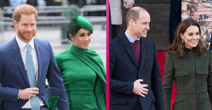 Prince Harry and Meghan with William and Kate