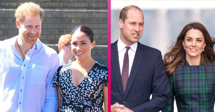 Prince Harry and Meghan Markle with Prince William and Kate Middleton