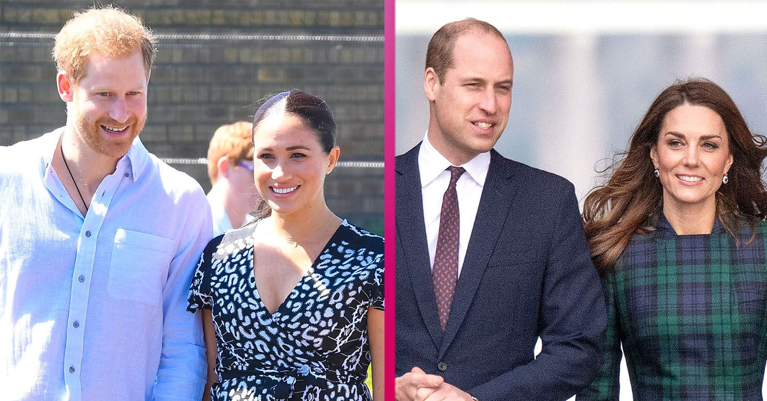 Prince Harry and Meghan Markle with Prince William and Kate Middleton