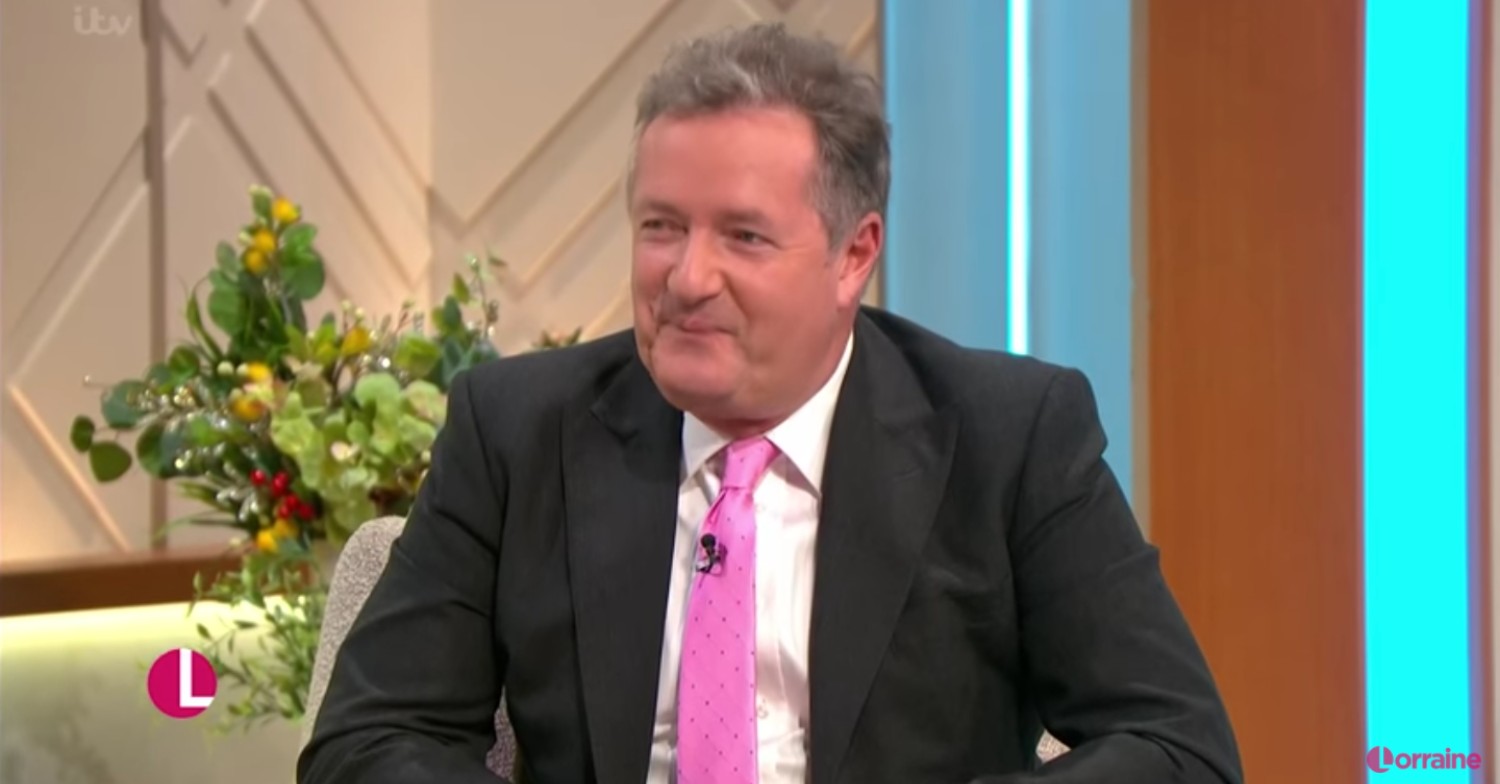 Piers Morgan speaking to Lorraine Kelly