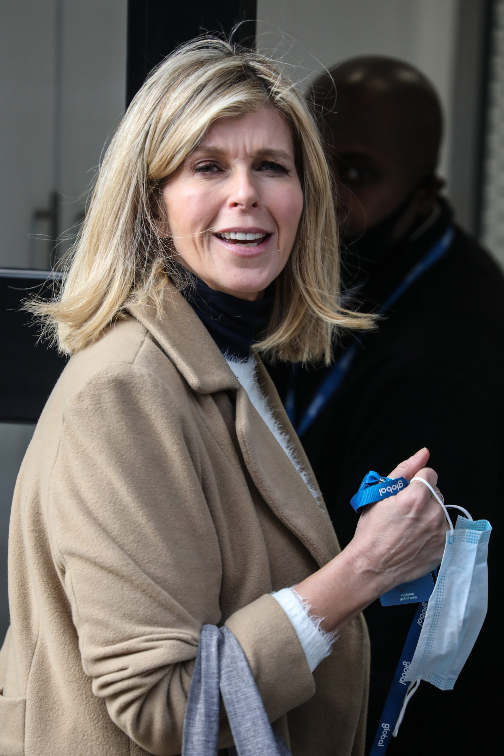 Kate Garraway outside work. She wasn't on gmb today