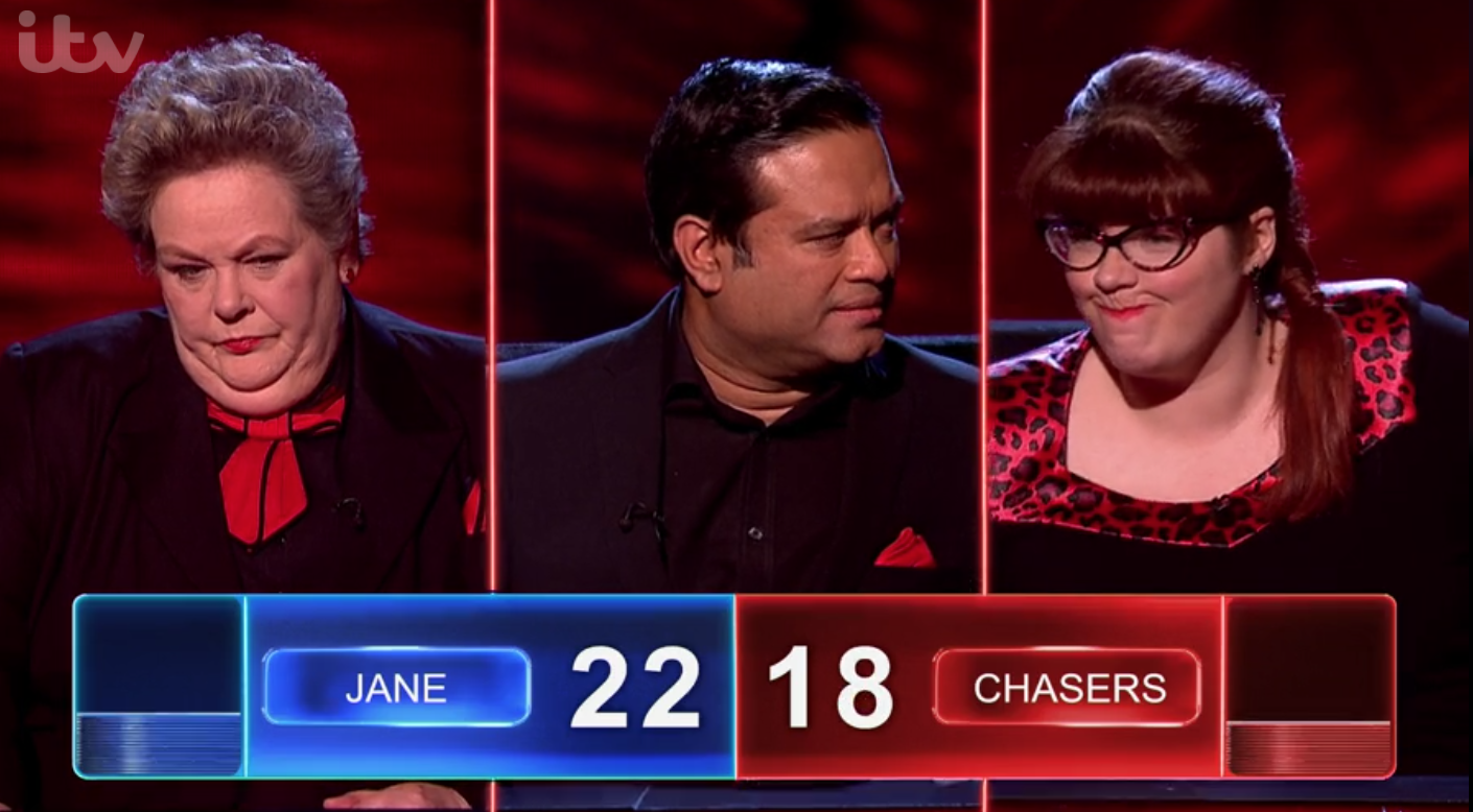 Jenny Ryan appeared to punch Paul Sinha on Beat The Chasers