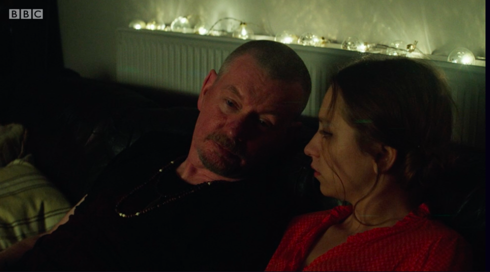 John Gordon Sinclair as Drew in Traces (Credit: BBC One)