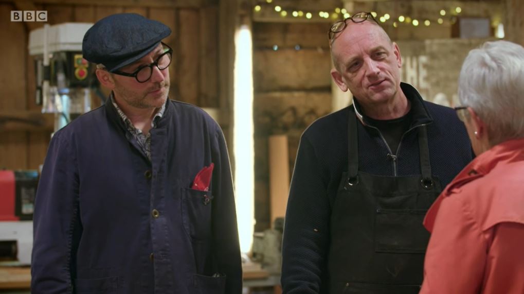 Steve Fletcher with bookbinder Christopher