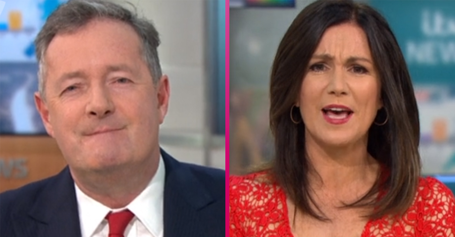 Piers Morgan and Susanna Reid on Good Morning Britain