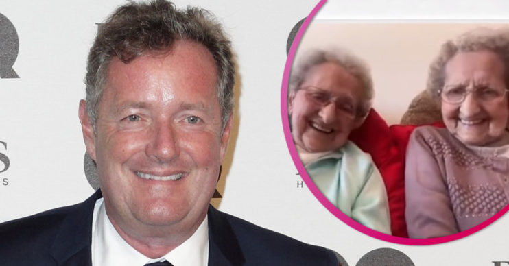 Piers Morgan sends message to Britain's oldest twins