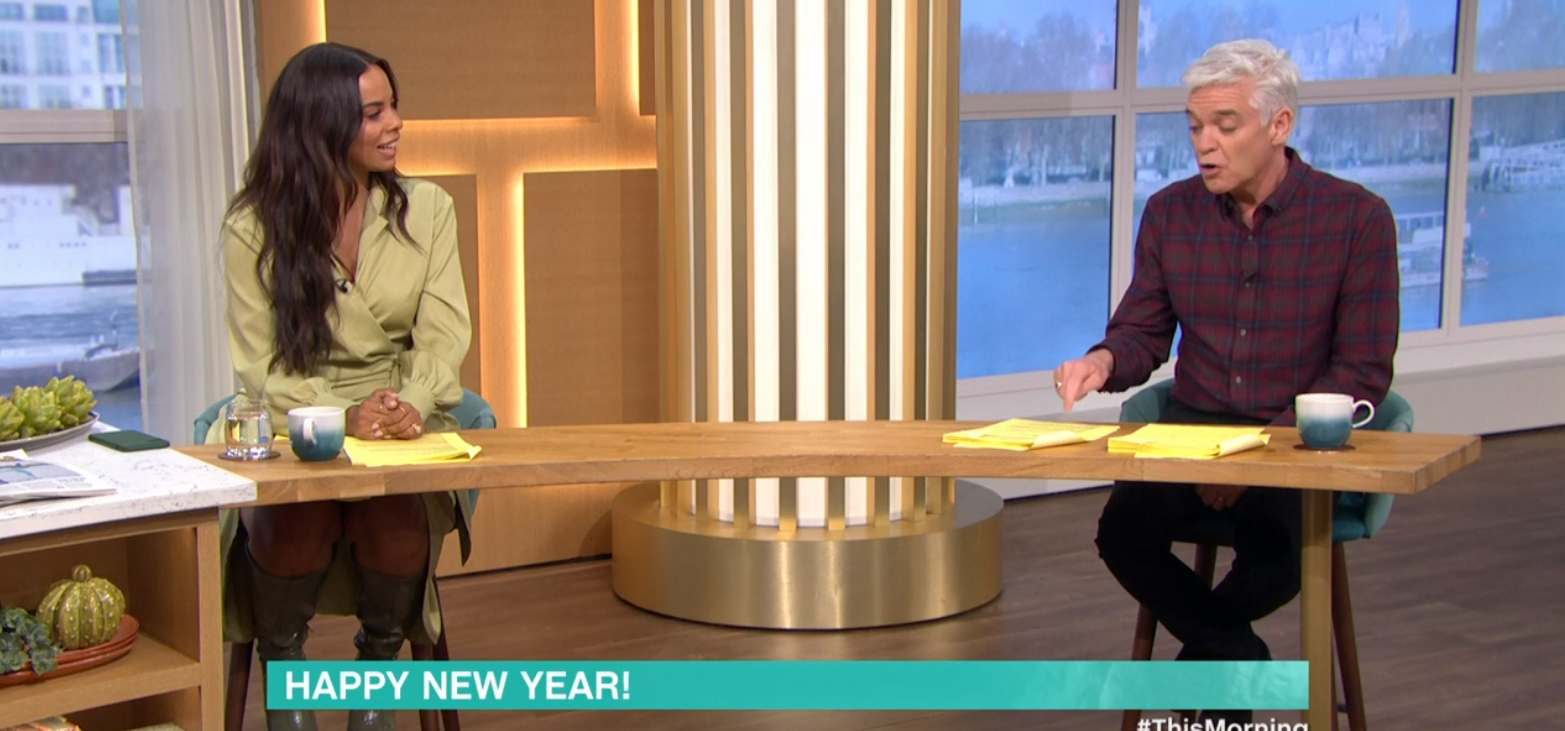 Rochelle Humes and Phillip Schofield on This Morning - Where's Holly Willoughby?