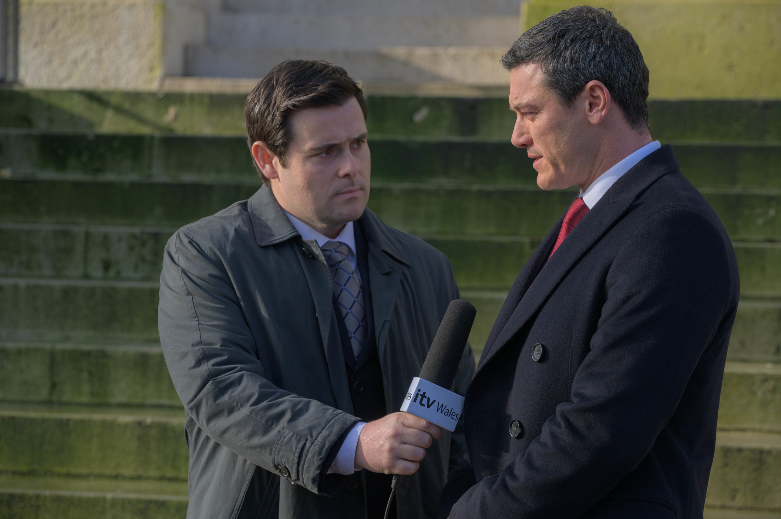 Luke Evans and David Fynn in The Pembrokeshire Murders