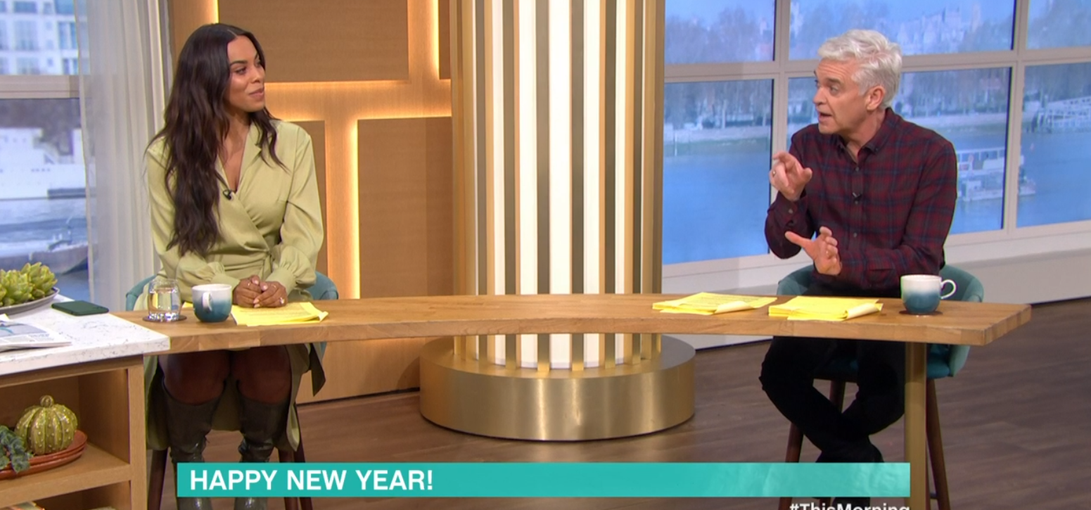 Rochelle Humes and Phillip Schofield on This Morning - Where's Holly Willoughby?