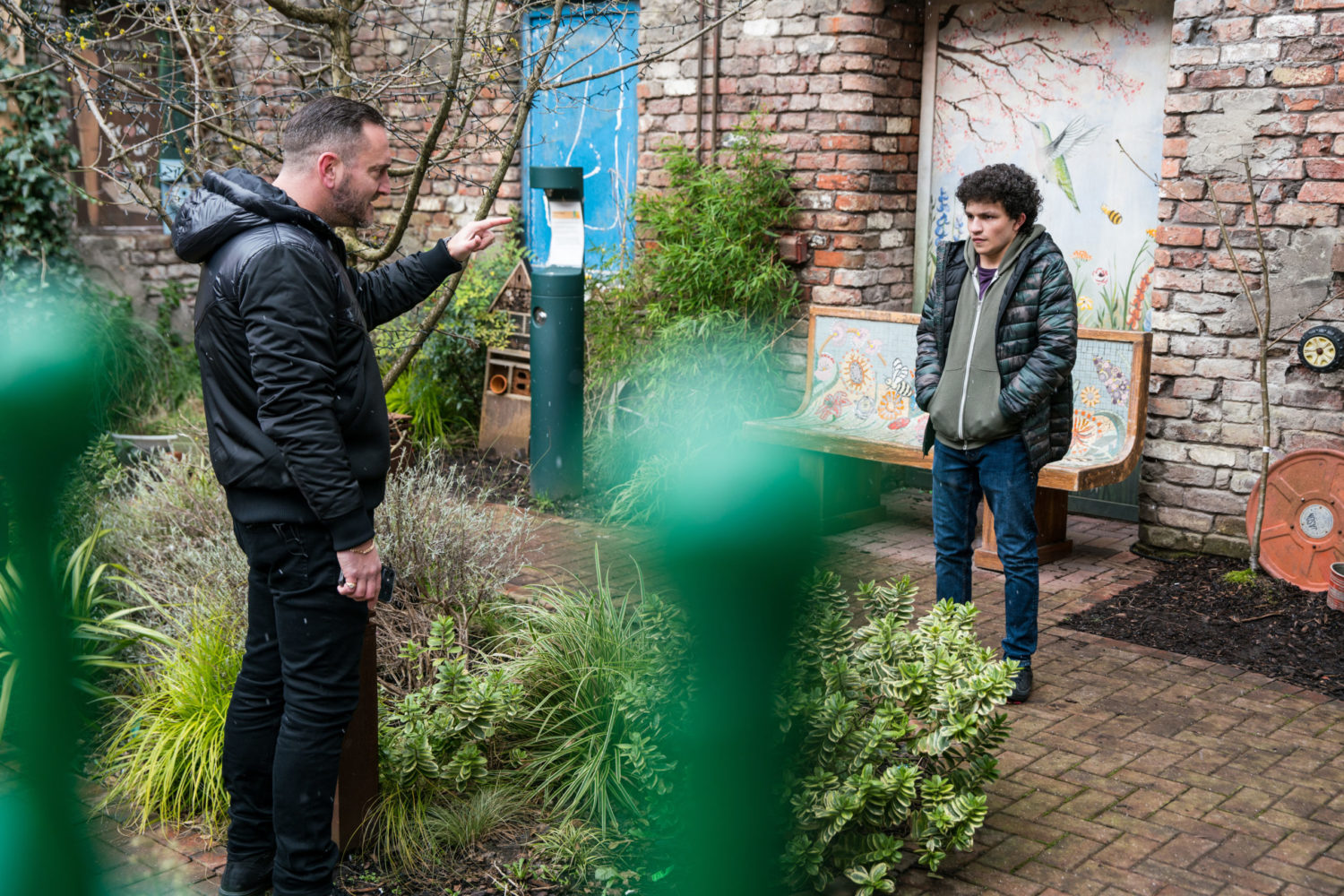 Simon Barlow and Harvey in Coronation Street