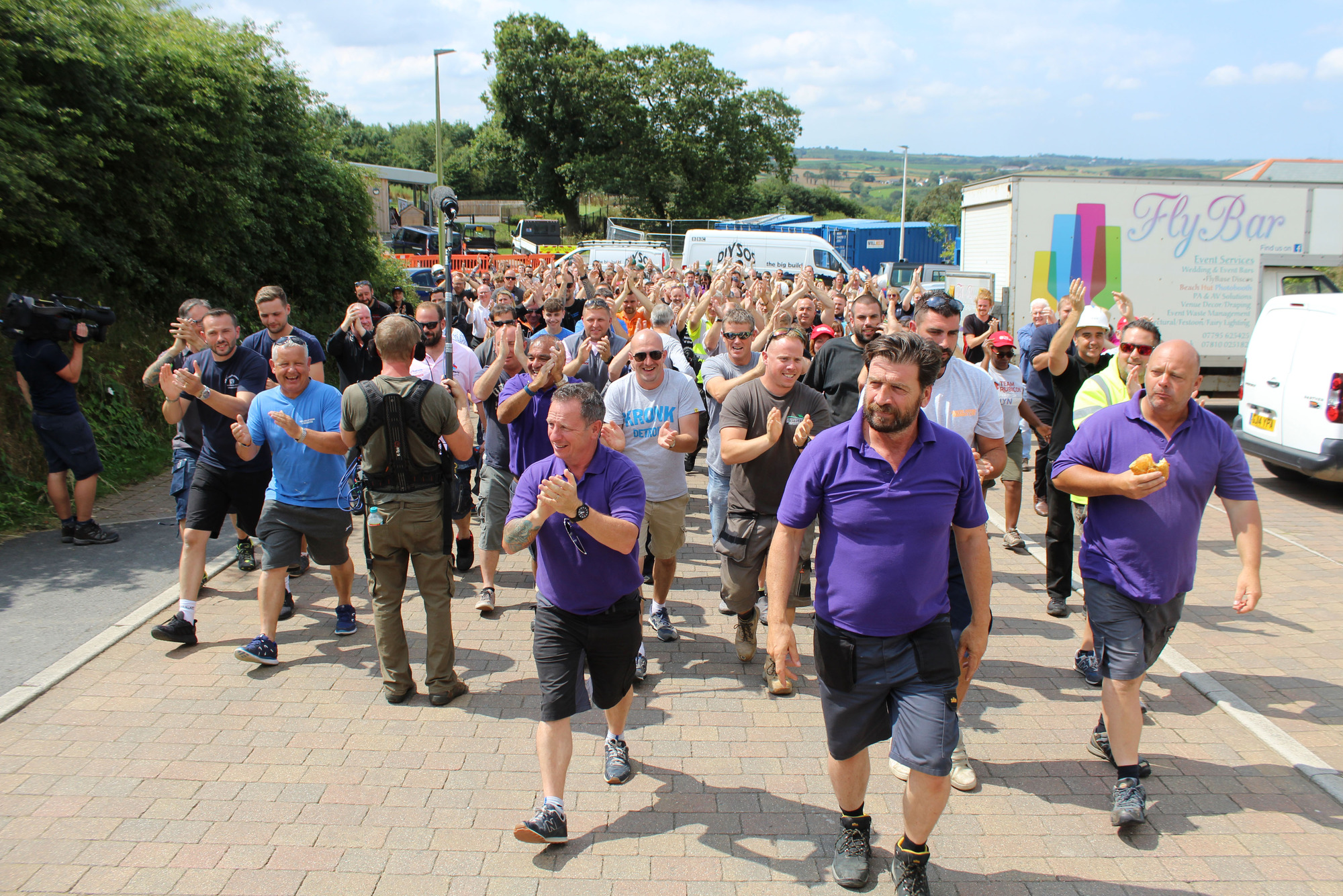 Nick and the DIY SOS team in Barnstaple