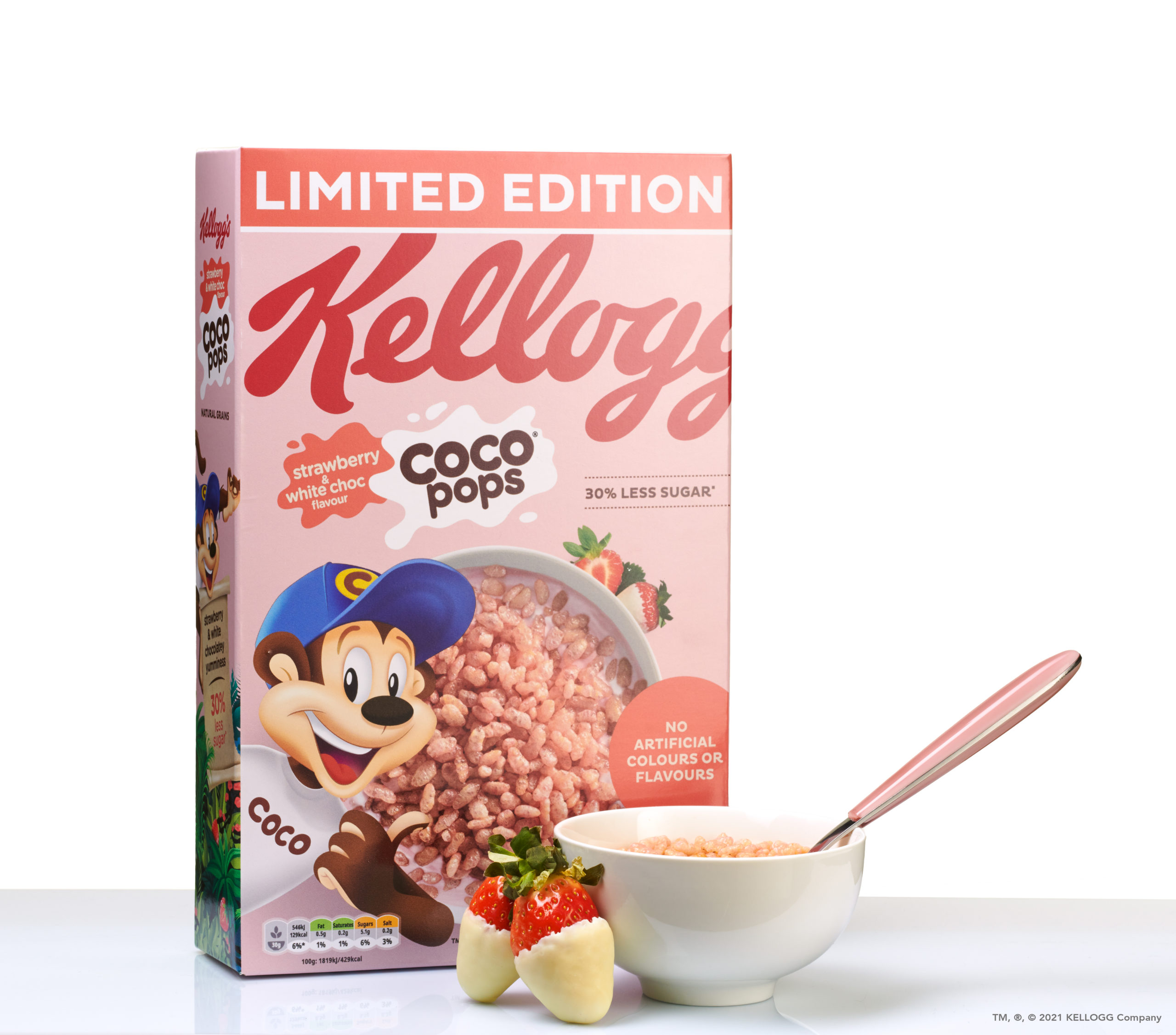 strawberry and white chocolate coco pops