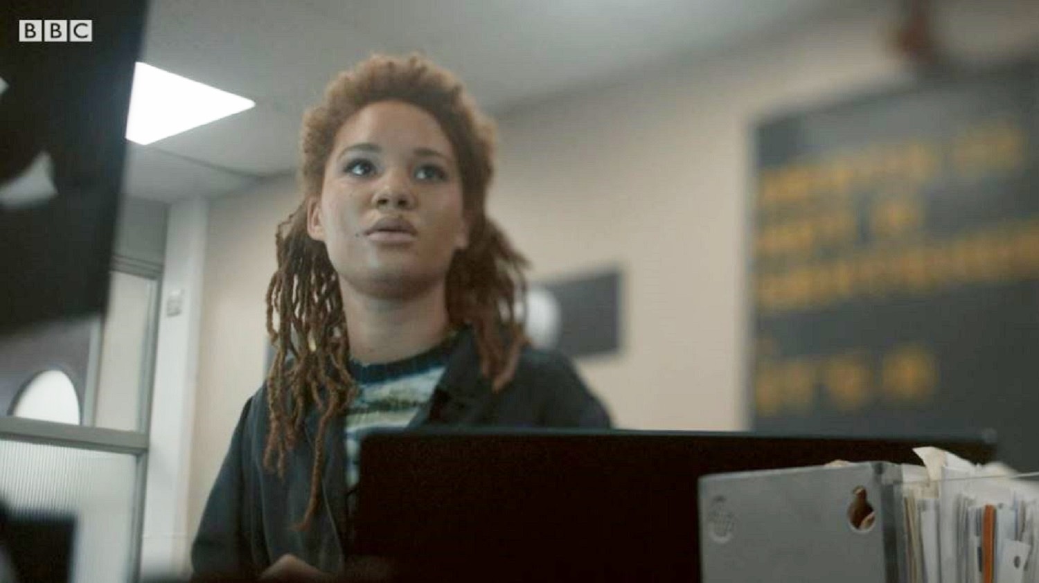 Ayoola Smart in Killing Eve. She plays Cassie in Death in Paradise