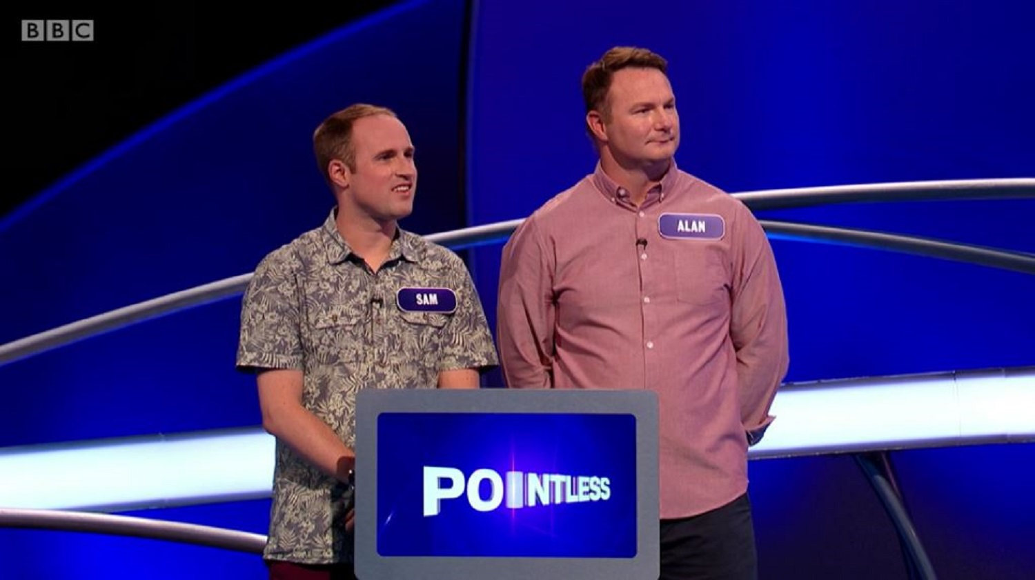 Sam and Alan on BBC show pointless