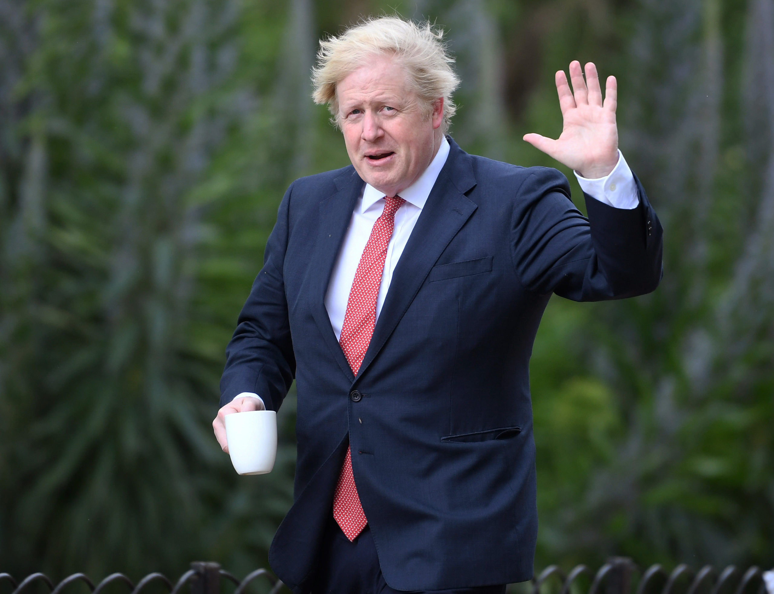 Boris waving
