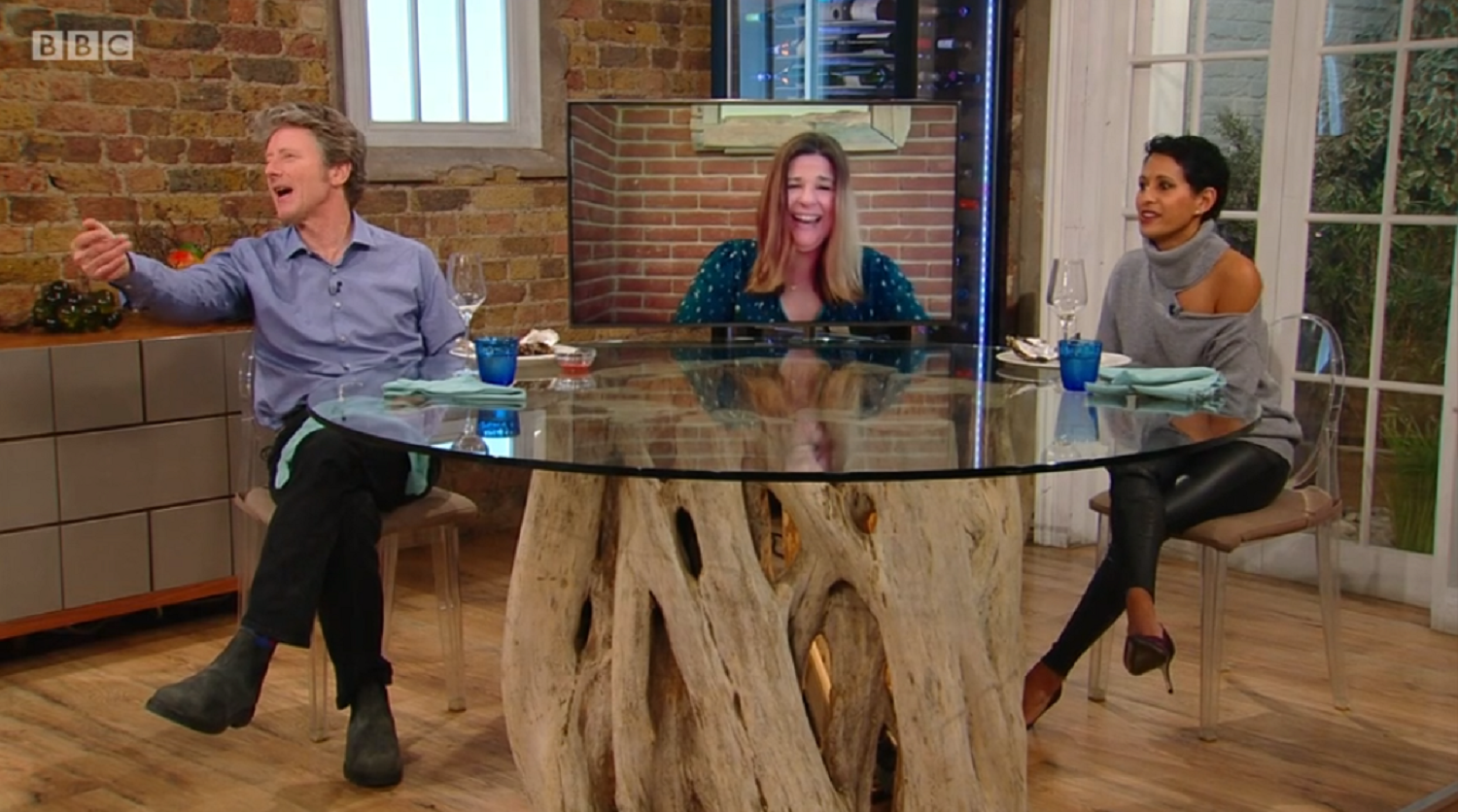 naga munchetty and charlie stayt on saturday kitchen