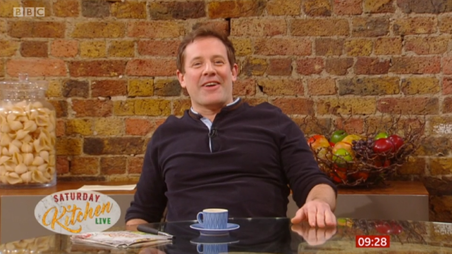 saturday kitchen host Matt tebbutt speaking to naga munchetty 