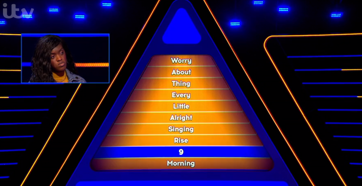 A contestant answering a question on Tenable