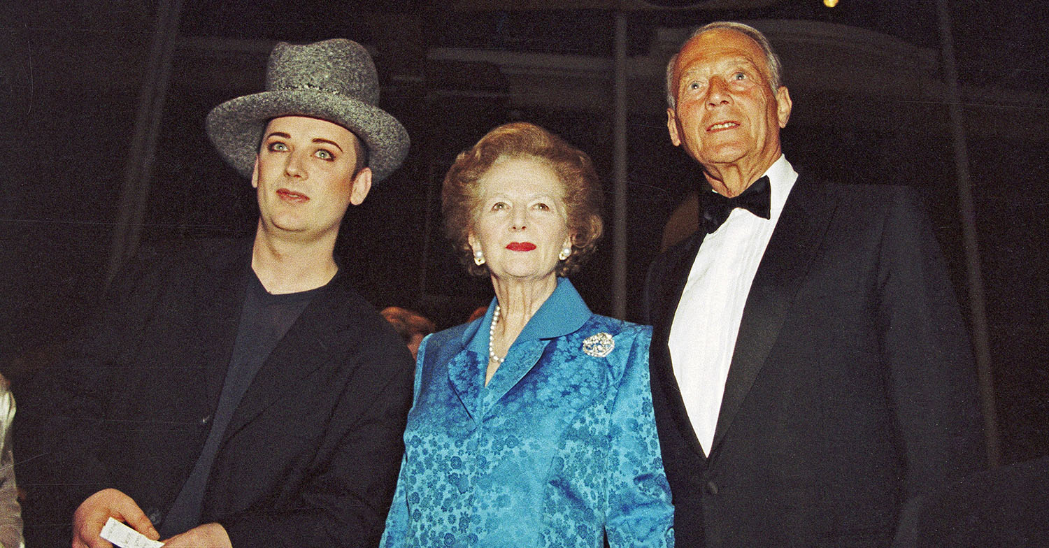 boy george with margaret thatcher